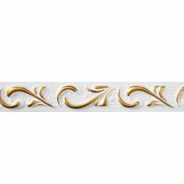 Молдинг самоклеящийся Столица Текстиля настенно-потолочный полиуретан бело-желтый 20x20x5000 мм